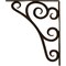 Ekena Millwork Tristan Wrought Iron Bracket, (Single center brace), Antiqued Brass 1 1/2"W x 12"D x 15"H BKTM01X12X15STNABS - alternate 2